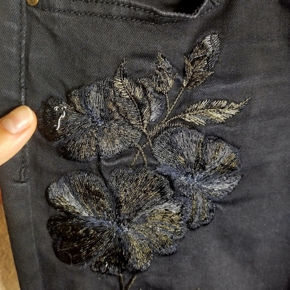 Driftwood jackie embroidered jeans black Sz 31 - Picture 4 of 11
